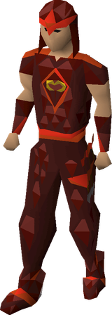 Zamorak blessed dragonhide armour on body type A.
