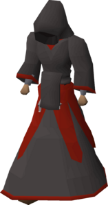 A male model for the scrapped ornamented elder chaos druid robes.