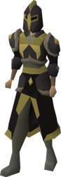 The elite black armour set on body type B.