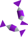 Two purple sweets