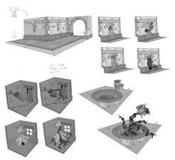Concept art of various undercity wallkits, by Mod Grub.