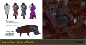 Concept art of the clothing shop, by Mod Grub.