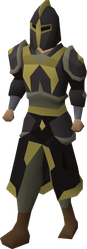 The elite black armour set on body type A.