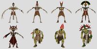 Original concept art of the goblin priests.