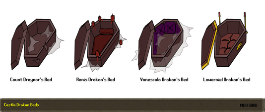 Concept art of the Drakan's beds, by Mod Grub.