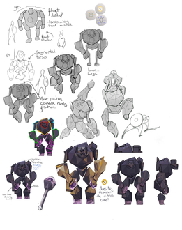 Concept art for the Camdozaal golems, by Mod Grub.