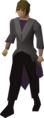 Purple blazer and coat tails