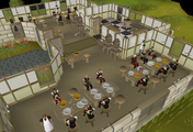The mess hall where Shayzien soldiers eat.