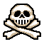 The skull Steam Emoticon.