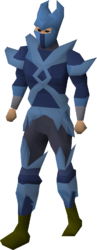 The Amlodd crystal armour set on body type A.