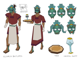 Concept art of the animal masks and butler uniform, by Mod Jerv.