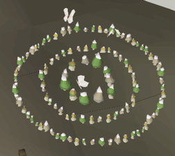 Green and grey Fairy ring, shared by AIQ, ALP, BIP, and BIS.