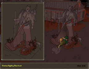Unused concept for a statue shortcut, by Mod Jerv.