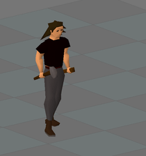Golem-shaping animation.