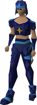 Saradomin blessed dragonhide armour on body type B.