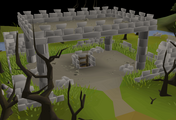 The eastern entrance to the Forthos Dungeon.