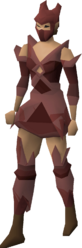 The inactive Hefin crystal armour set on body type B.