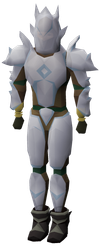 The original design of crystal armour shown in the reveal and poll blogs for Song of the Elves.
