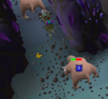 An example of a player using a corner to safespot a mutated bloodveld.