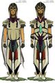 Concept art of a reworked graceful outfit in 2014 by Mod Alfred. The right was the initial concept, while the left was the second version.