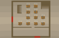 Display case locations on the ground floor[UK]1st floor[US].