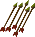 Five poisoned bronze arrows