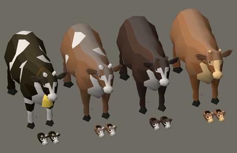 Concept art of the Cow slippers's variants