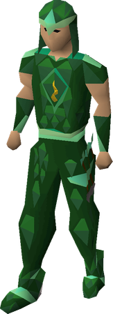 Guthix blessed dragonhide armour on body type A.