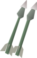 Two diamond bolts (e)