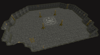 The room where the strange teleorb is activated to teleport to Lucien's camp.