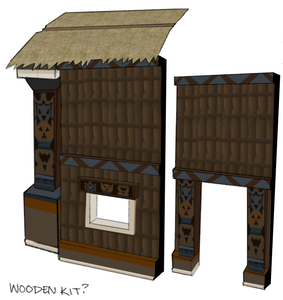 Concept art of the wooden wallkits, by Mod Jerv.