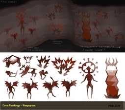 Concept art of the cave paintings, by Mod Jerv.