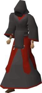 A female model for the scrapped ornamented elder chaos druid robes.