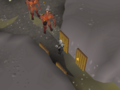 A safespot on the eastern tile next to the inner doors of the middle room of the dungeon.
