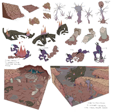 Concept art of the environment within The Scar, by Mod Jerv.