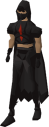 The graceful outfit in black from the Hallowed Sepulchre.