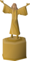 The player's depiction of Zamorak for the statue built during Enakhra's Lament