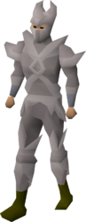 The inactive Ithell crystal armour set on body type A.