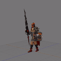 The second version of the lance model after player feedback