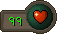 Becoming envenomed will change the Hitpoints orb background into a dark green-blue colour.