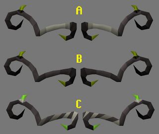 Proposal of colours for the bow. Option B was chosen.