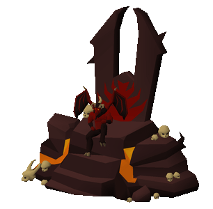 A preliminary render of Yama teleporting off his throne.