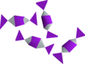 Four purple sweets