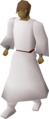 A player wearing the desert shirt, robe, and boots.