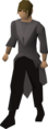 Grey blazer and coat tails