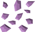 Ten barronite shards