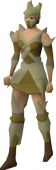 The inactive Crwys crystal armour set on body type B.