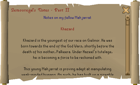 Mahjarrat notes (k-z) when read.