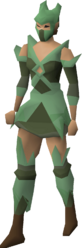 The Cadarn crystal armour set on body type B.