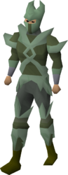 The inactive Cadarn crystal armour set on body type A.